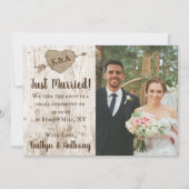 彫刻されたハートの結婚コレクションの結婚 案内状 (正面)