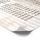 彫刻されたハートの結婚コレクション席 ポスター (角)