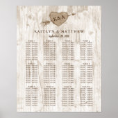 彫刻されたハートの結婚コレクション席 ポスター (正面)