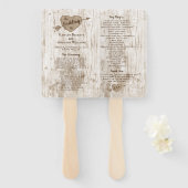 彫刻されたハートの結婚収集プログラム ハンドファン (正面&裏面)