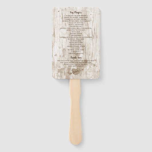 彫刻されたハートの結婚収集プログラム ハンドファン (裏面)