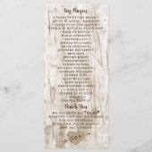 彫刻されたハートの結婚収集プログラム プログラム (裏面)