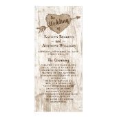 彫刻されたハートの結婚収集プログラム ラックカード (正面)