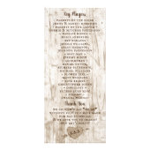 彫刻されたハートの結婚収集プログラム ラックカード (裏面)