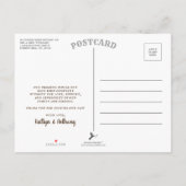 彫刻されたハートツリー結婚のコレクションありがとう 案内ポストカード (裏面)