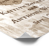 彫刻されたハートツリー結婚のコレクションへようこそ ポスター (角)