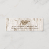 彫刻されたハートツリー結婚のコレクションサイト スキニー名刺 (正面)