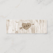 彫刻されたハートツリー結婚のコレクションサイト スキニー名刺 (裏面)