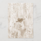 彫刻されたハートツリー結婚のコレクションメニュー メニュー (裏面)