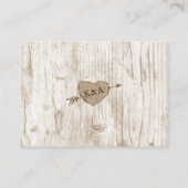 彫刻されたハート結婚のコレクション エンクロージャーカード (裏面)