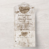 彫刻されたハート結婚のコレクション オールインワン招待状 (内側)