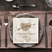 彫刻されたハート結婚のコレクション スタンダードカクテルナプキン