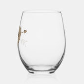 彫刻されたハート結婚のコレクション ステムなしワイングラス (左)