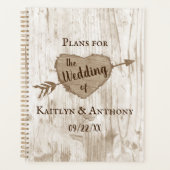 彫刻されたハート結婚のコレクション プランナー手帳 (正面)