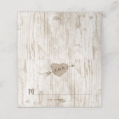 彫刻されたハート結婚のコレクション プレイスカード (外部開封)