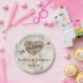 彫刻されたハート結婚のコレクション ペーパープレート (パーティー)