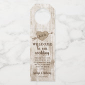 彫刻されたハート結婚のコレクション ボトルネックタグ (正面)