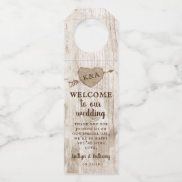 彫刻されたハート結婚のコレクション ボトルネックタグ