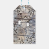 彫刻されたハート&メイスンジャースラブバード結婚式の引き出物 ギフトタグ (裏面)