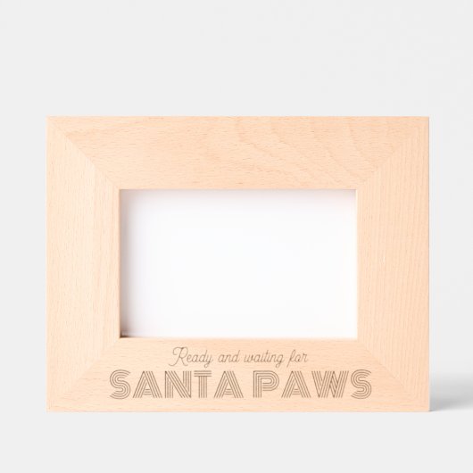 彫刻されたフォトフレーム、クリスマスドッグ愛好家おもしろい レーザー彫刻フレーム (正面)