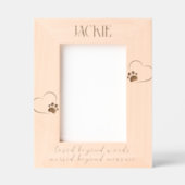 彫刻されたペット記念碑「言葉を超えて愛された」フレーム レーザー彫刻フレーム (正面)