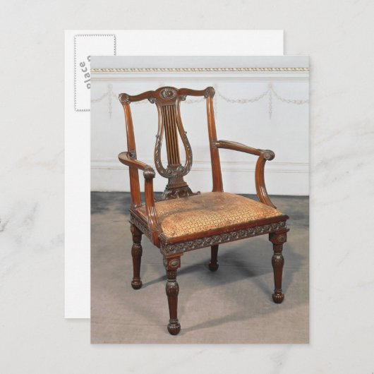 彫刻されたリールバックチェア、によって供給 ポストカード (正面/裏面)