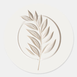 彫刻されたレタープレス小枝 ラウンドシール