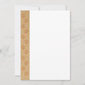 彫刻された再生フェイク紙上の犬のトラック 招待状 (正面)