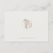 彫刻された小枝オフ白結婚の詳細カード エンクロージャーカード (正面)