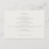 彫刻された小枝オフ白結婚の詳細カード エンクロージャーカード (裏面)