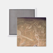 彫刻された岩石文字で姿を描く マグネット (正面/裏面)