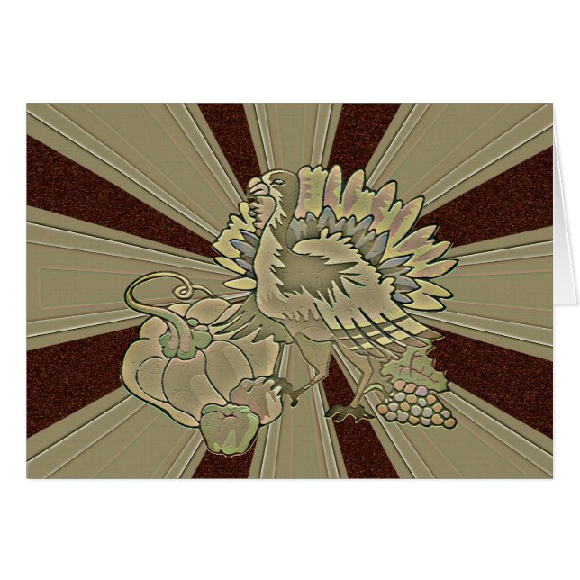 彫刻された感謝祭トルコ –  (正面横)