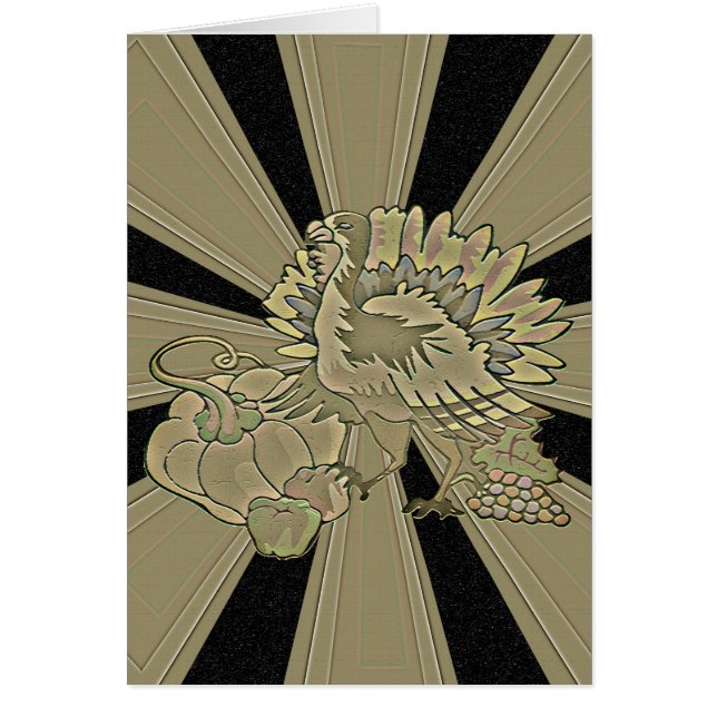 彫刻された感謝祭トルコ –  (正面)