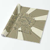 彫刻された感謝祭トルコ –  ラッピングペーパー (アンロールド)