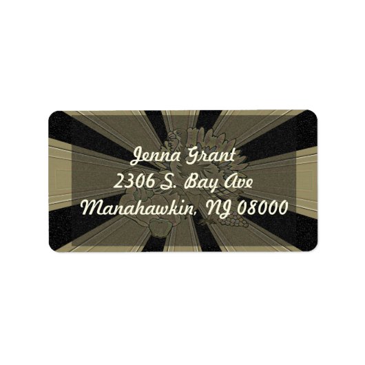 彫刻された感謝祭トルコ – ラベル (正面)