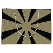 彫刻された感謝祭トルコ –  ラージペーパーバッグ (裏面)