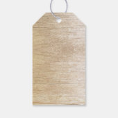 彫刻された木のハート素朴国の結婚式 ギフトタグ (裏面)