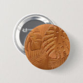 彫刻された木目フェイクプリント 缶バッジ (正面&裏面)