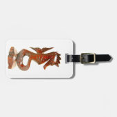 彫刻された木製のシーホースラベル ラゲッジタグ (正面横)