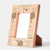 彫刻された木製4" x 6"ピックボール レーザー彫刻フレーム (左)