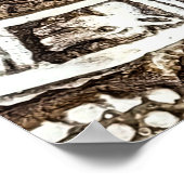 彫刻された石のマヤアステカンMesoAmerican太陽カレンダー ポスター (角)