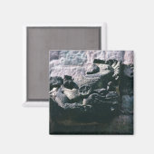 彫刻された石の姿マヤーンレイズコパンホンジュラス マグネット (正面/裏面)