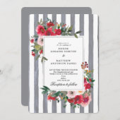 彫刻された石の色の結婚式の招待状 招待状 (正面/裏面)