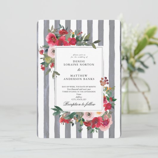 彫刻された石の色の結婚式の招待状 招待状 (スタンド正面)