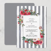 彫刻された石の色の結婚式招待状 招待状 (正面/裏面)