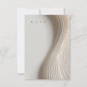 彫刻された結婚大理石の食事の選択RSVP 出欠カード (正面)