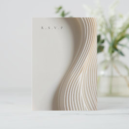 彫刻された結婚大理石の食事の選択RSVP 出欠カード