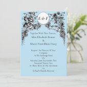 彫刻された花、鳥とフクロウ 招待状 (スタンド正面)