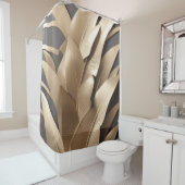 彫刻された金属のバナナの葉 - シャワーカーテン (インサイチュ)