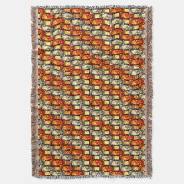 彫刻された長方形のピースはベージュと赤みを帯びた整列 スローブランケット